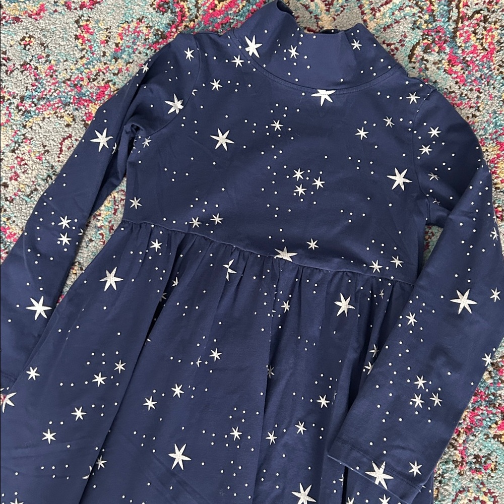 Hanna Andersson‎ long sleeve mock turtle twirl dress k7151